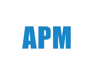 APM logo design vector template