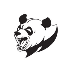 Panda Head Mascot Logo