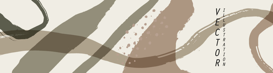 Abstract trendy universal artistic banner template. Vector illustration.