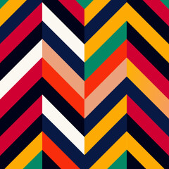 Bold Stripes with Unexpected Zig-Zags Seamless pattern