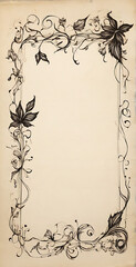 paper with floral border
