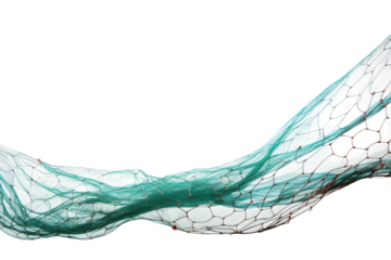 A simple photo showcasing a green net. on a White or Clear Surface PNG Transparent Background.