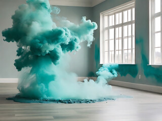 smoke from a house
