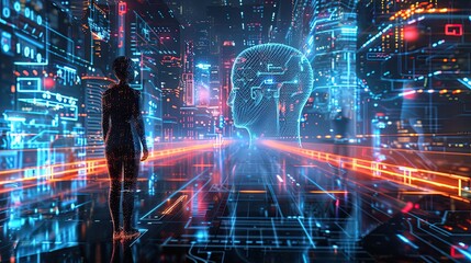 artificial 3d cyber future space