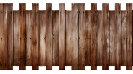 old painted wooden fence on transparent background, png