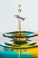 A Colourful liquid splash on a white background