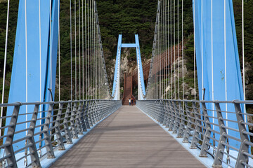 View of the suspension bridge in Ullengdo, South Korea
