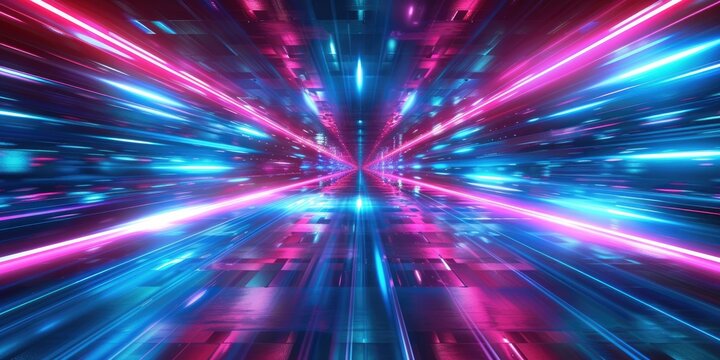 Colorful Abstract Background With Lines and Squares