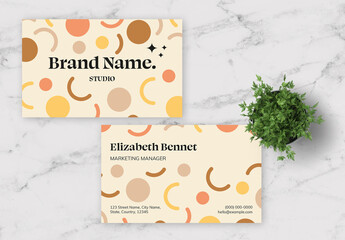 Black and Cream Business Card