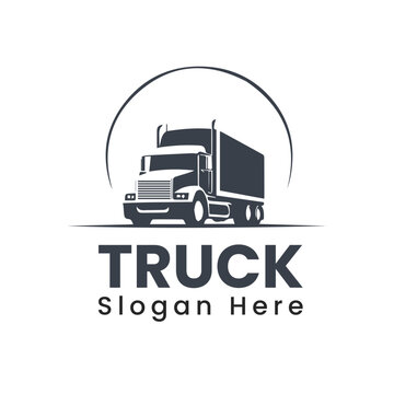 truck logo design template