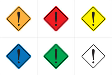 vector illustration Danger sign, warning sign, attention sign. Danger warning attention icon on a white background
