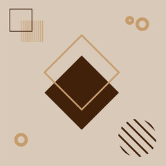 Abstract memphis geometric shape social media background