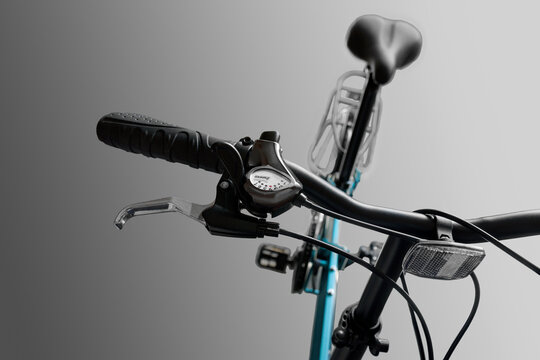 Black bicycle handlebar.