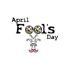 April fools day icon line vector. April fools symbol for web site mobile app logo UI design.