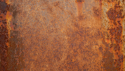 Grunge rusty orange brown metal texture background and wallpaper, material concept for architectural design - obrazy, fototapety, plakaty