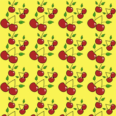 Vector background cherry pattern