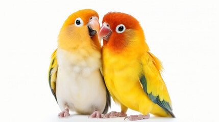Adorable lovebirds