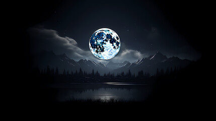 Fototapeta na wymiar Full moon background, astronomy background