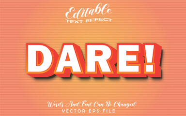 DARE TEXT EFFECT EDITABLE