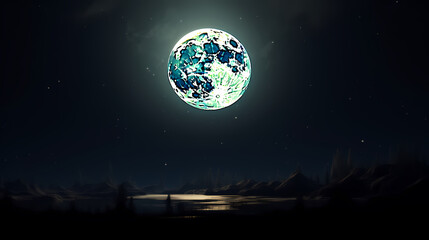 Fototapeta na wymiar Full moon background, astronomy background