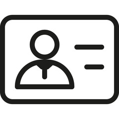 Contact Us Business Card Icon in Light Style