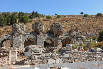 Fototapeta na wymiar ephesus ruins in izmir turkey