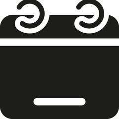 Contact Us Calendar Icon in Glyph Style