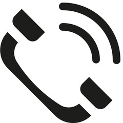 Contact Us Call Icon in Glyph Style
