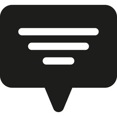 Contact Us Comment Icon in Glyph Style