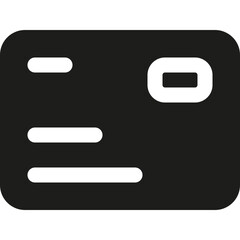 Contact Us Letter Icon in Glyph Style