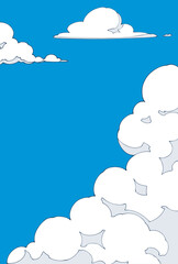 背景素材_青空と入道雲