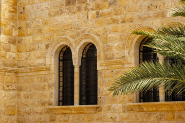 Jordan. Place of Jesus' baptism. Fragment of walls of Greek Orthodox Church of St. John Baptist on...
