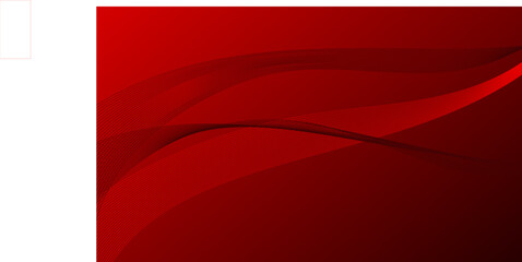 abstract red lines wave curves on smooth gradient background