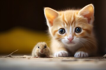a cat and a mouse