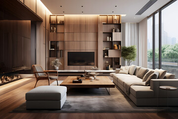 Harmonious Balance of Elements – A Spacious Living Room Designed According to Feng Shui Principles