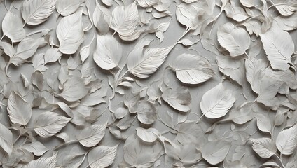  Paper Textures with white silver leaf - obrazy, fototapety, plakaty