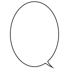 シンプルな吹き出し_縦長