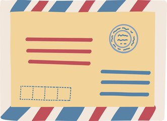 Flat design cut out flat design letter mail