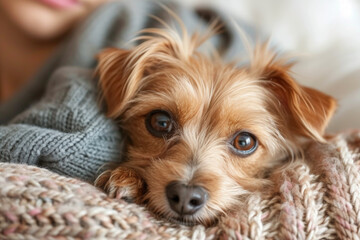 portrait of a dog , lovely pet for human