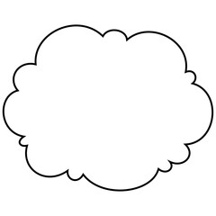 シンプルな吹き出し_雲