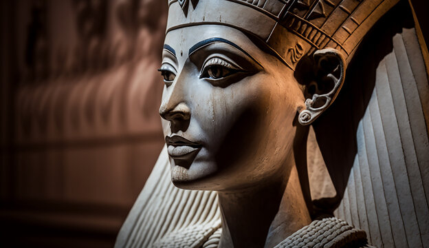 Tiye, portrait of a woman queen of ancient Egypt.