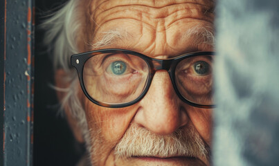 Close-Up Portrait of a Senior , old man , retirement lifestyle