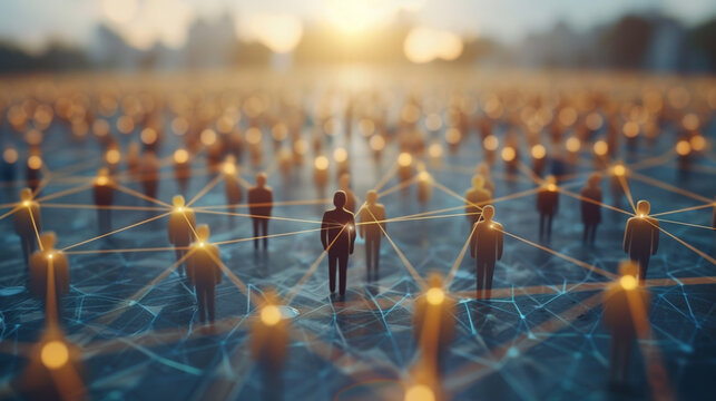 social network concept , community people network 