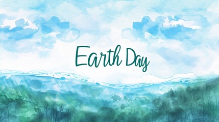 Dreamy Watercolor Vistas for Earth Day, Symbolizing Hope and Natural Beauty.