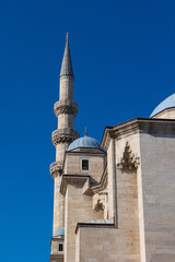 Fototapeta na wymiar Architectural details of Suleymaniye Mosque in vertical shot.