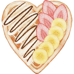 Valentine Day Dessert Watercolor