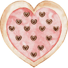 Valentine Day Dessert Watercolor