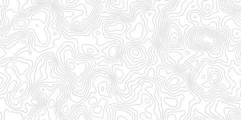 White wave paper curved reliefs abstract background black and white, Background of the topographic line map. Topographic map patterns abstract white topography vector background. - obrazy, fototapety, plakaty