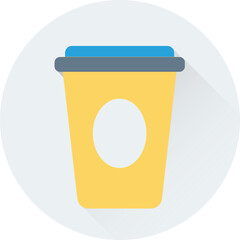 An icon of coffee cup flat vector 