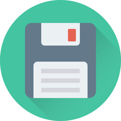 An icon of floppy flat vector